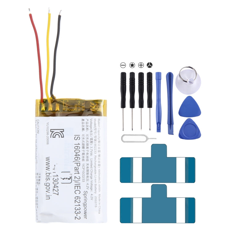 Batteria per scatola di ricarica per auricolari Bluetooth 902233 da 660 mAh e 3,7 V per JBL, For JBL 660mAh 902233 Batteria per scatola di ricarica per auricolari Bluetooth 902233 da 660 mAh e 3,7 V per JBL, For JBL 660mAh 902233